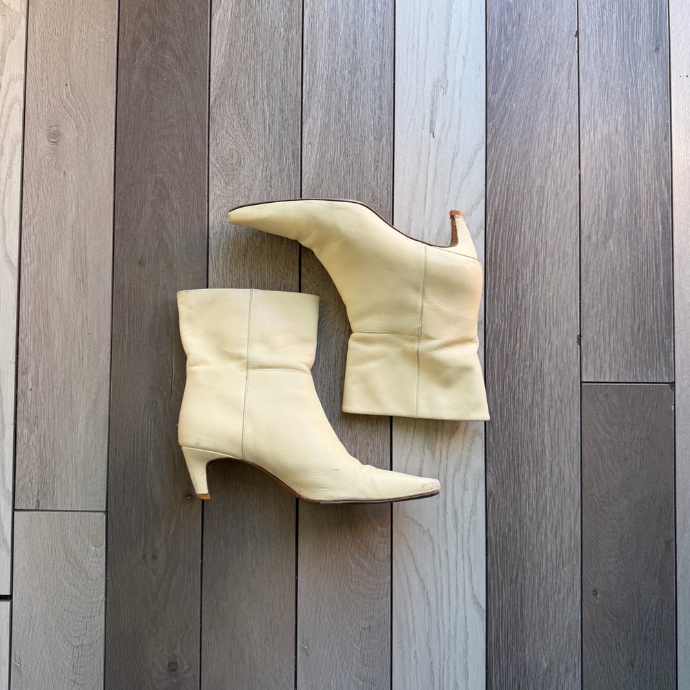 Reformation Ramona Cream Ankle Booties - Picture 2 of 12